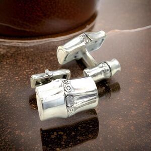 Georg Jensen Estate Bambo Cufflinks Sterling Silver GJ30